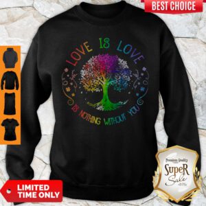 Nice Love Is Love Is Nothing Without You Sweatshirt
