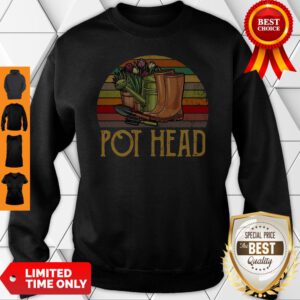 Sweet Vintage Retro Sun Pot Head Gardening Sweatshirt