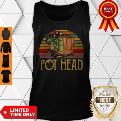 Sweet Vintage Retro Sun Pot Head Gardening Tank Top