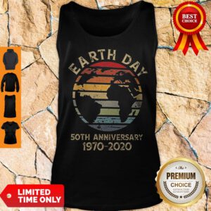 Official Retro Earth Day 50th Anniversary 1970 Retro Sunset Tank Top