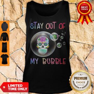 Official Roses Skull Stay Out Of My Bubble Tank Top