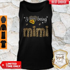 Premium I Love Being Mimi Leopard Sunflower Tank Top