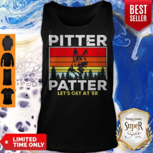 German Shepherd Pitter Patter Let's Get At'er Vintage Tank Top