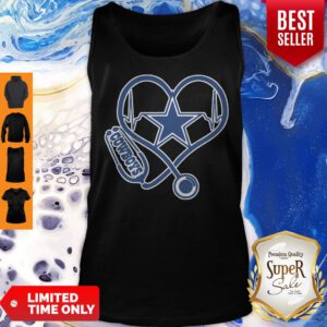 Nice Heartbeat Nurse Love Dallas Cowboy Tank Top