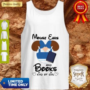 Nice Mickey Mouse Ears And Books Kind Of Girl Tank Top