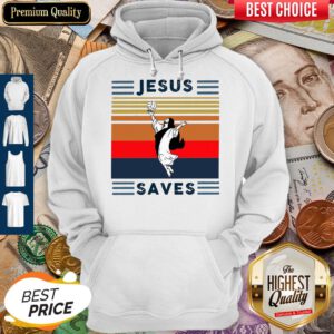 Top Jesus Saves Volleyball Vintage Hoodie