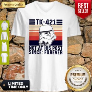 Top TK-421 Not At His Post Since Forever Vintage V-neck