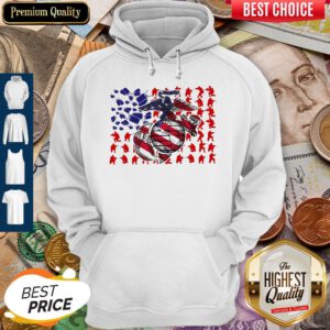 United States Marine Corps American Flag Veteran Independence Day Hoodie