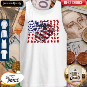 United States Marine Corps American Flag Veteran Independence Day Tank Top