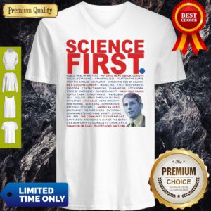 Top Dr Anthony Fauci Science First Milford V-neck
