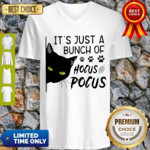 It's Just A Buch Of Hocus Pocus Black Cat V-neck