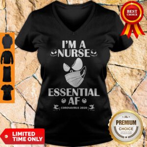 I’m Nurse Essential AF Coronavirus 2020 Version Jack Skellington V-neck