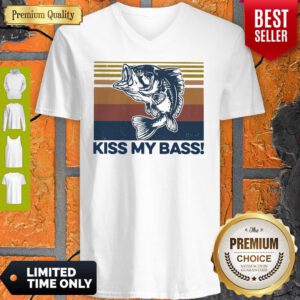 Premium Kiss My Bass Vintage V-neck