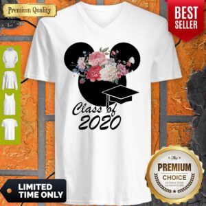 Premium Mickey Flower Class Of 2020 V-neck