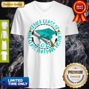 Senior Class Of 2020 The Class That Made His Story Blue Circle V-neck