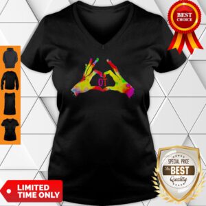 Occupational Therapist Colorful Hands V-neck
