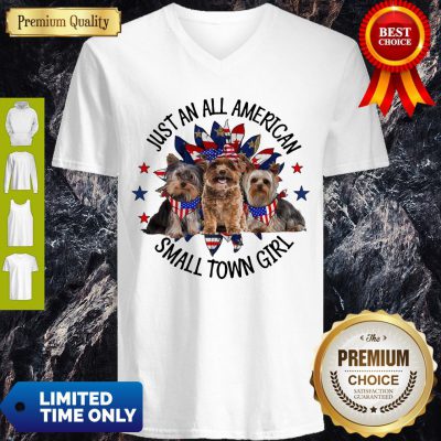 Yorkshire Terrier Just An All American Small Town Girl V-neck