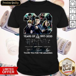 23 Year Of Harry Potter 1997-2020 Thank You For The Memories Signatures Shirt