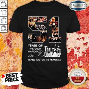 51 Years Of The Godfather 1969-2020 Mario Puzo Signature Shirt