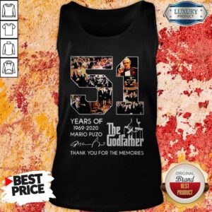 51 Years Of The Godfather 1969-2020 Mario Puzo Signature Tank Top