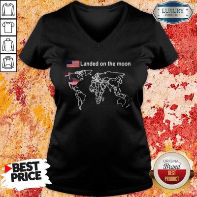 Awesome America Landed On The Moon V-neck