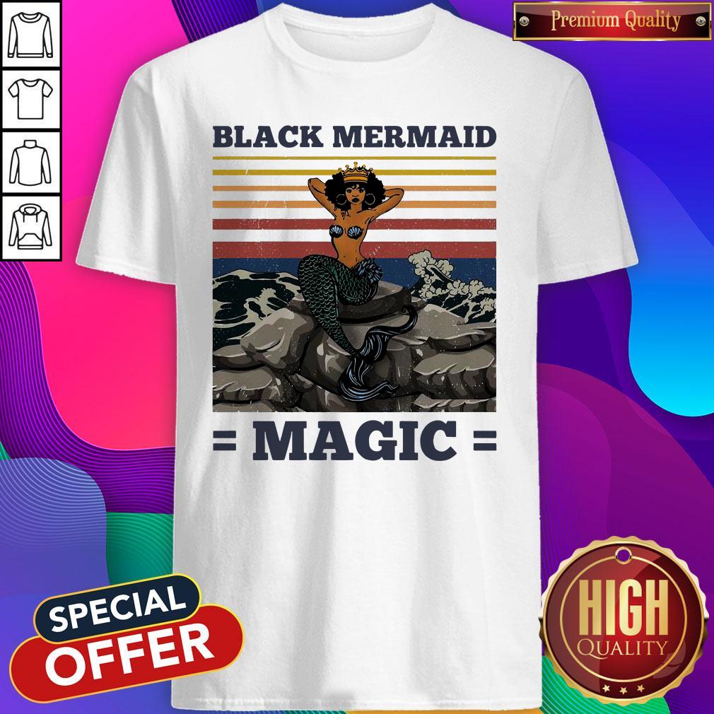 Awesome Black Mermaid Magic Vintage Shirt