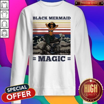 Awesome Black Mermaid Magic Vintage Sweatshirt
