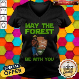 Awesome Farmer Bear May The Forest Be With You V-neck