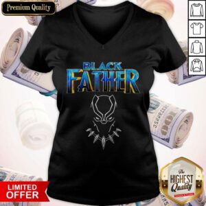 Awesome Marvel Avengers Black Panther Black Father V-neck