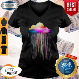 Awesome Rainbow Rain V-neck