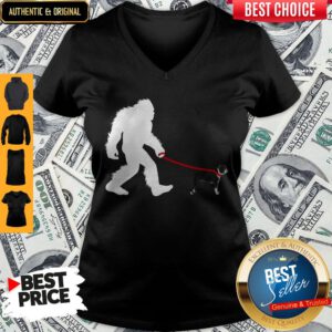 Bigfoot French Bulldog Walking V-neck