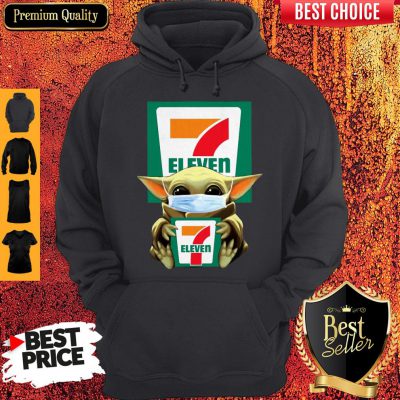 Cute Baby Yoda Face Mask Hug 7 Eleven Hoodie