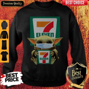 Cute Baby Yoda Face Mask Hug 7 Eleven Sweatshirt