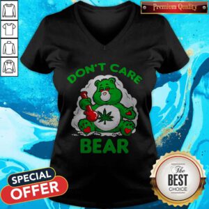 Cute Cannabis Don’t Care Bear V-neck