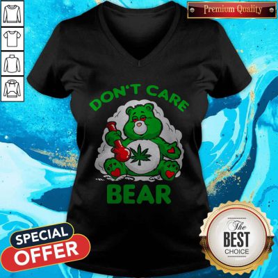 Cute Cannabis Don’t Care Bear V-neck