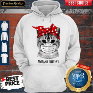 Cute Cat Face Mask Abstand Halten Hoodie