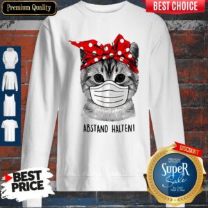 Cute Cat Face Mask Abstand Halten Sweatshirt