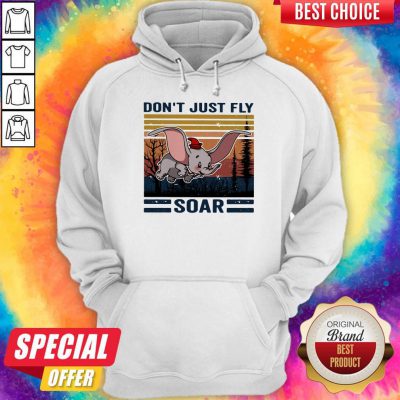 Cute Elefant Don’t Just Fly Soar Vintage Hoodie