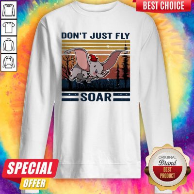 Cute Elefant Don’t Just Fly Soar Vintage Sweatshirt