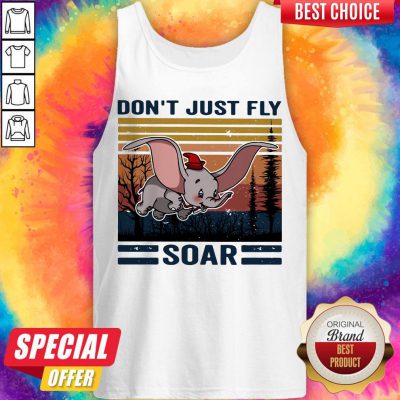 Cute Elefant Don’t Just Fly Soar Vintage Tank Top