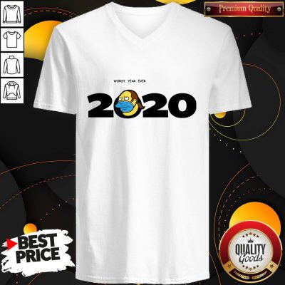 Cute Jeff Albertson Face Mask Worst Year Ever 2020 V-neck