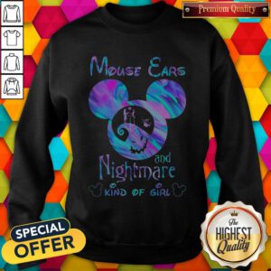 Cute Mickey Mouse Cars And Nightmare Kind Of Girl Sweatshirt