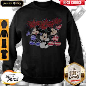 Cute Mickey Mouse Happy The 4th Of July America Sweatshirt
