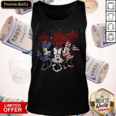 Cute Mickey Mouse Happy The 4th Of July Merica Tank Top