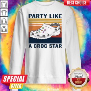 Cute Party Like A Croc Star Vintage Sweatshirt