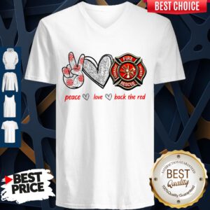 Cute Peace Love Back The Red V-neck