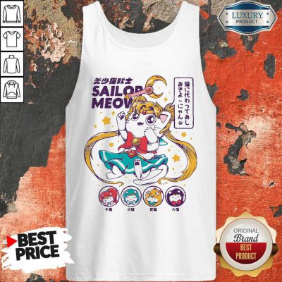 Cute Sailor Meow Sailor Moon Anime Tank Top