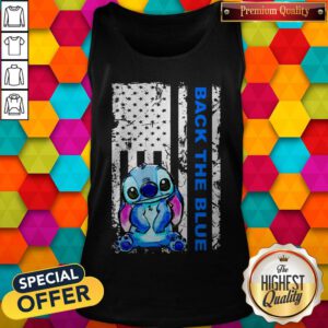 Cute Stitch American Flag Back The Blue Tank Top