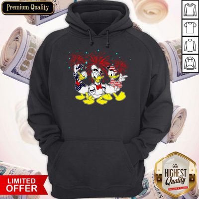 Donald Duck Happy The 4th Of July Merica American Flag Independence Day Hoodie