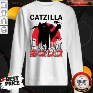 Funny Catzilla Cat Godzilla Japanese Sweatshirt